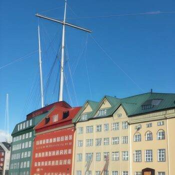 Sonhos nórdicos: Casas escandinavas vibrantes NFT Art